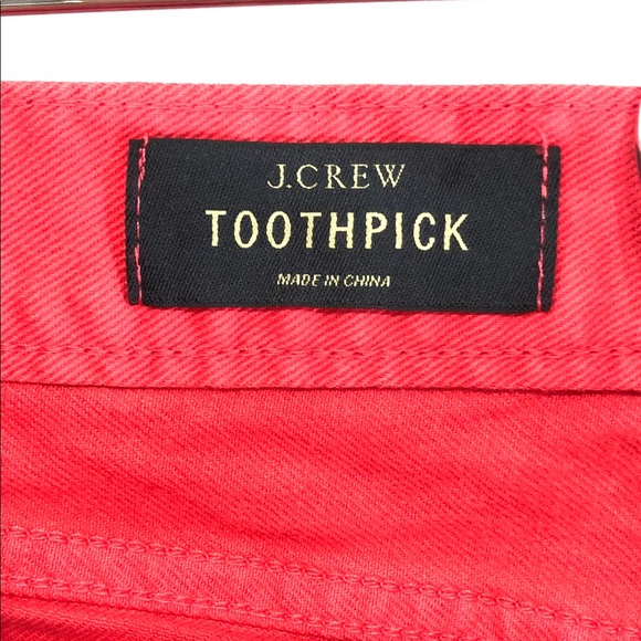 J. Crew Toothpick Ankle Pants Coral Skinny Sz 27 - Picture 6 of 8